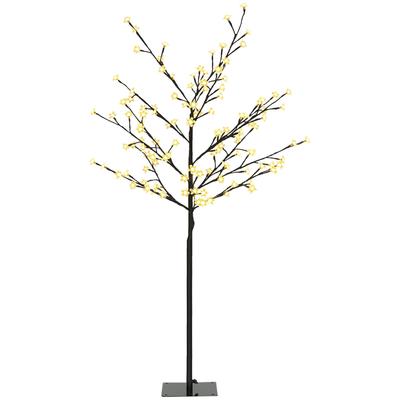 Cherry Blossom Tree with 120 Warm White LED Lights IP44 Indoor Decoration 17x17x120 Cm Black