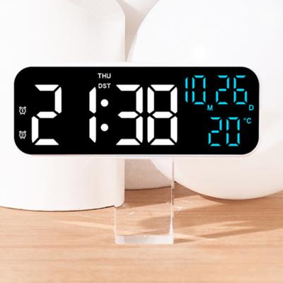 Simple Digital Alarm Clock Multi-function LED Clock Voice Control Temperature and Date Day of Week Display Night Mode Desk Clock