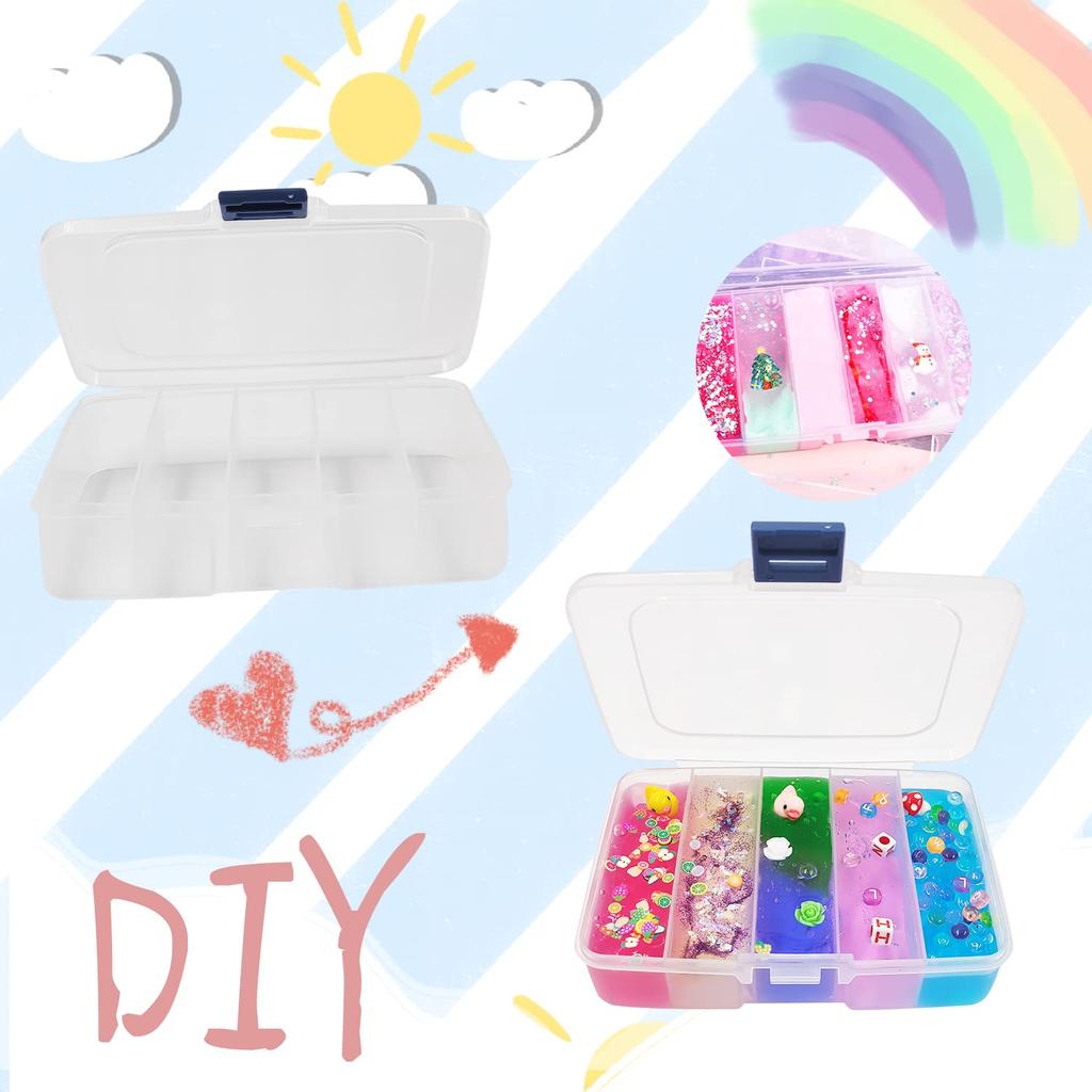 UQTOO Slime Kit DIY Crystal Clay Set Toy Crafting Tool Goldfish Bowl Beads Fruit Slices Colorful Foam Confetti Contains 31 Pieces of Fluffy Crystal Cl