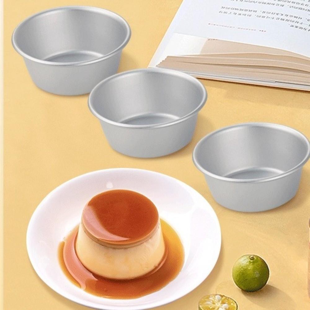 5Pcs Aluminum Zinc Zinc Alloy Nonstick Cupcakes Cup Round Shape Cake Mold Pan Eggs Tart Moulds Home Kitchen