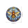 New Antique Color Dyed Hummingbird Iris Japonica Window Glass Electrostatic Sticker Detachable Decorative Film Home Decorations