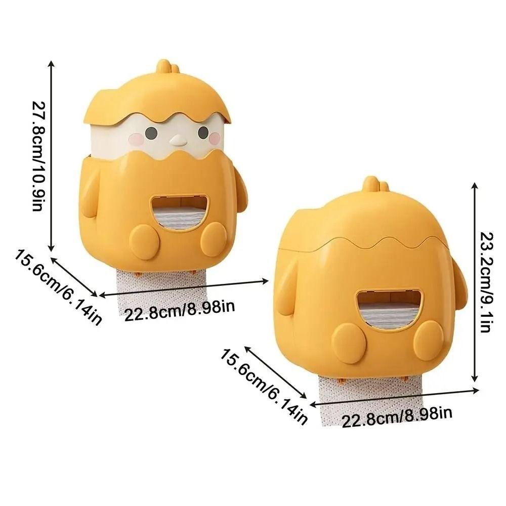 Chick Shape Wall Mounted Tissue Holder Cartoon Toilet Paper Container  Garbage Bag