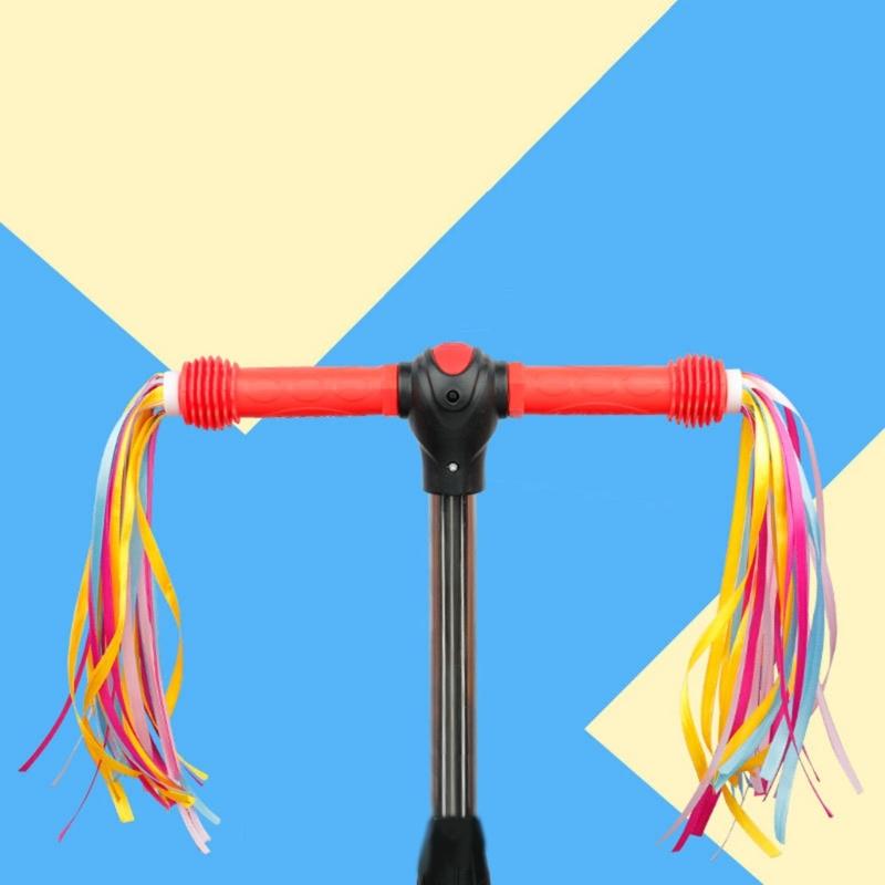 Bike Handlebar Streamers Lightweight Colorful Bike Tassels Ribbon Bicycles Ornaments Scooter Streamers for Girls Boys