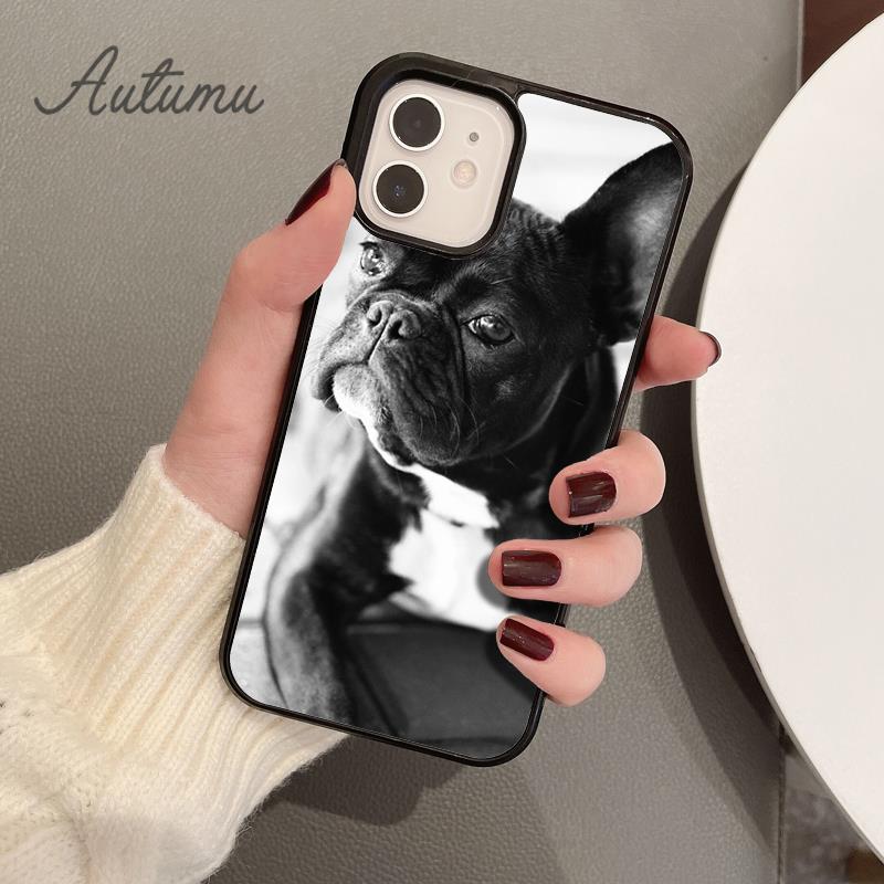 Cute French Bulldog Boston Terrier Phone Case for iPhone 17 Air 15 16 11 12 13 14 Pro Max Plus Cover coque Fundas