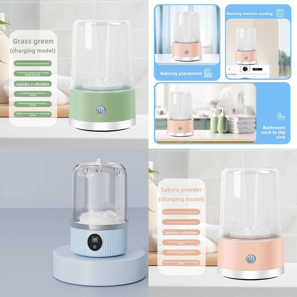 Usb Rechargeable Mini Washing Machine With Timer For Socks And Innerwear