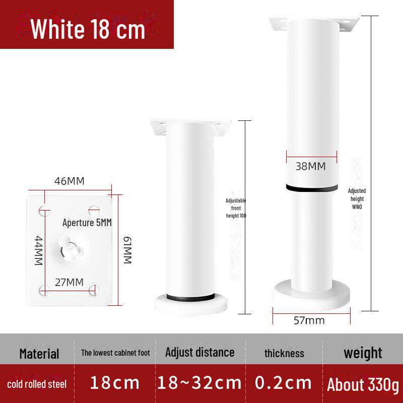 Adjustable Telescopic Sofa & Table Legs - Round Height-Adjustable Cabinet, Coffee Table, & TV Stand Support.
