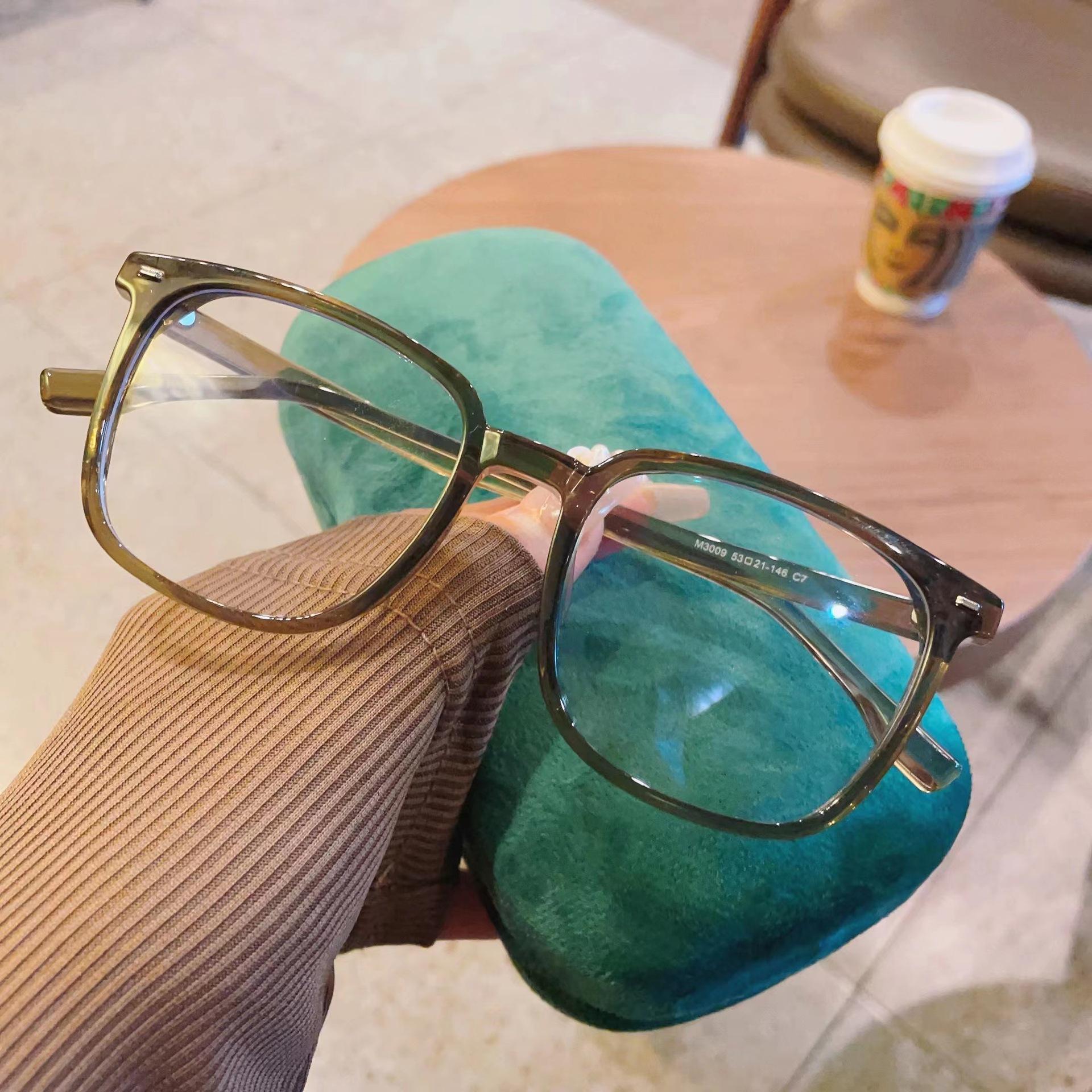 

Оправа очков M3009Tr Blue Light, мужские и женские корейские квадратные оправы Tide, сверхлегкие студенты могут быть оснащены оптическими оправами для близорукости