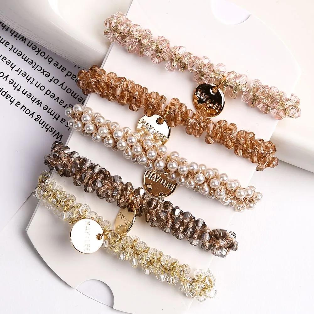 Elastici per capelli con strass, elastici per capelli, elastici per capelli, perline