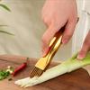 Silver Green Onion Cutter, Green Onion Slicer, Thinly Slices, Silk Knife, All Stainless Steel with Cap, Dishwasher Safe, White Onion, Vegetable, and C