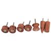 7 PCS Wood Leather Burnisher Kit with Electric Polished Head Pointed Tip Leather Slicker Tool Set 3mm Hardened Steel Shaft