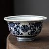 Ceramic Blue and White Underglaze Large Master Single Tasting Kung Fu Tea Bowl Retro Handheld Cup Wholesale