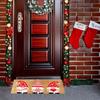 Christmas Decorative Front Door Rug Indoor Outdoor Non-Slip Mat Home Garden Entrance Welcome Doormat
