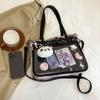 Y2K Cartoon Anime Itabag Lattice Transparent Shoulder Bag Lovely JK Crossbody Bag  Ladies/Girls