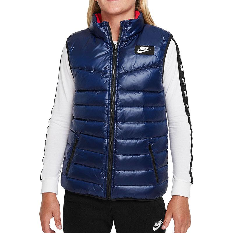 Nike Grade School Down Vests Stand Collar Moderate Down Vest CQ8858-410 145/M