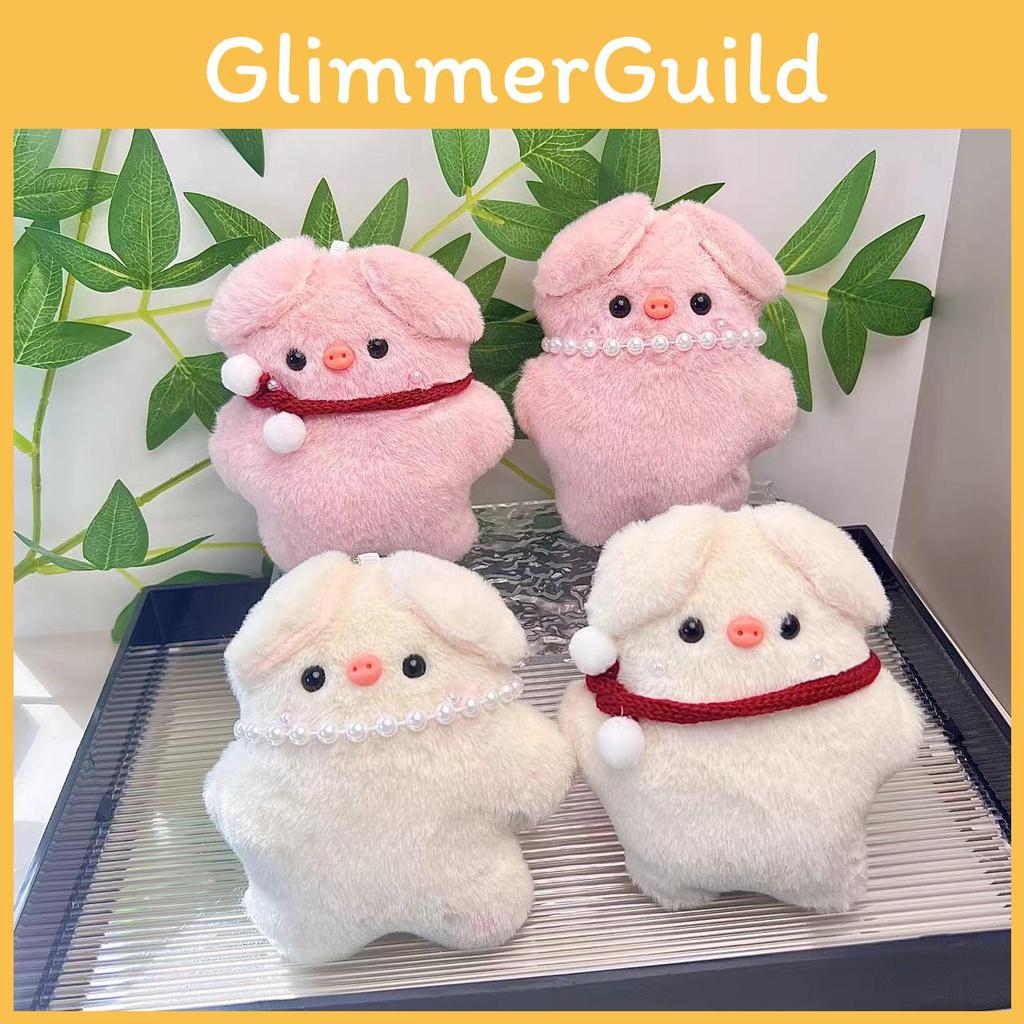 Cartoon Cute Pig Plush Toy Keychain In Pink And White Ideal For Decoration Backpack