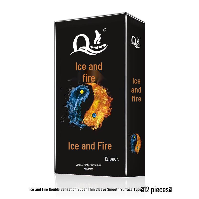 Q Point Thorn Set: Erotic Couples' Condoms with Large Particles, 2pcs/pack