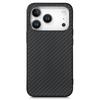 For iPhone 17 Pro Case Carbon Fiber Texture PU Leather + PC + TPU Phone Cover