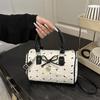 Korean Sweet Bow Boston Tote & Crossbody Bag - Fashionable Single Shoulder Handbag for Girls