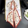 Simulated Silk Scarf, High-end Women's Headband, Decorative Scarf, Streamer, Fresh Color Matching, Rhombus Small Scarf, Headband.