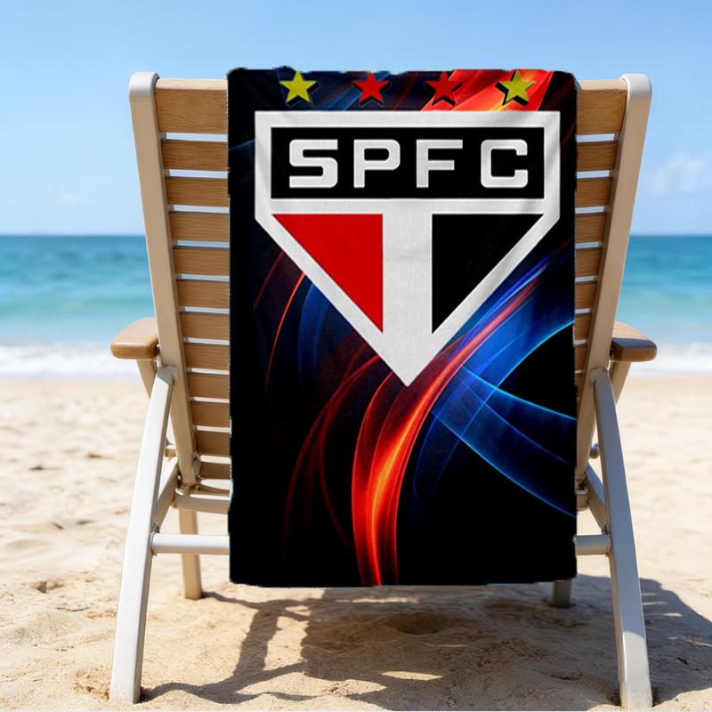 Pau-lo Fc Emblem Printed Beach Towel, Super Soft Microfiber, Perfect Gift Birthday, for Pool, Beach, Travel, for Family and Friends