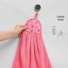 Super Absorbent Coral Fleece Hanging Hand Towel – Large, Thickened Cloth for Kitchen & Bathroom