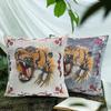 Tiger Head Embroidered Pillow Cover American Retro High Quality Cushion Cover Pillows Decor Home