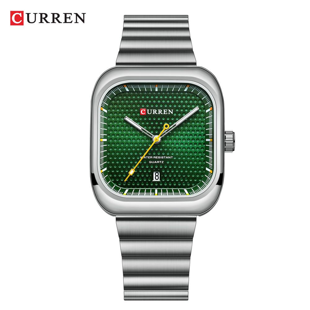 CURREN 8460 Men's Quartz Business Watch – Waterproof, Steel Band, with Calendar.