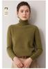 100% Cashmere Women's High Neck Solid Color Loose Fit Sweater for Autumn/Winter