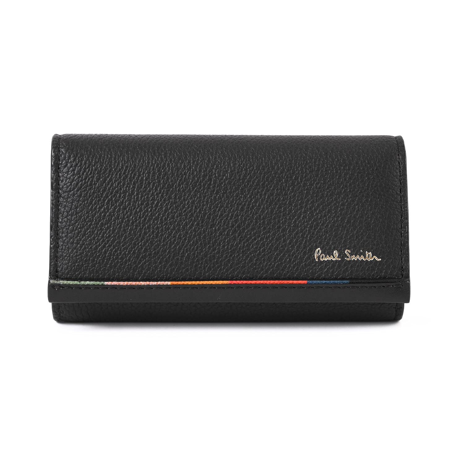 

Key Case 4 Key Case Layered Stripe Leather Cowhide Leather Simple Genuine Product 883594 P173 BPS173 [Paul Smith] / (Black) чорний