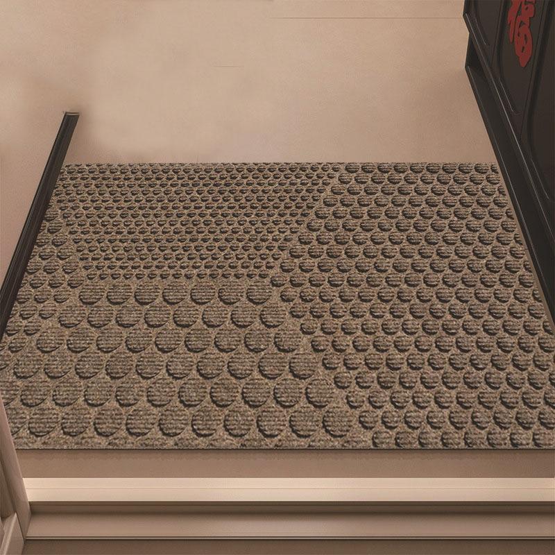 Waterproof Entrance Doormat Anti Slip Indoor Outdoor Carpet PVC Anti Slip Door Mat Durable Foot Rug Grey Black Can Be Cut