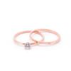 European & American Creative Valentine's Day Two-Piece Women's Diamond-Inlaid Titanium Steel Ring Set
