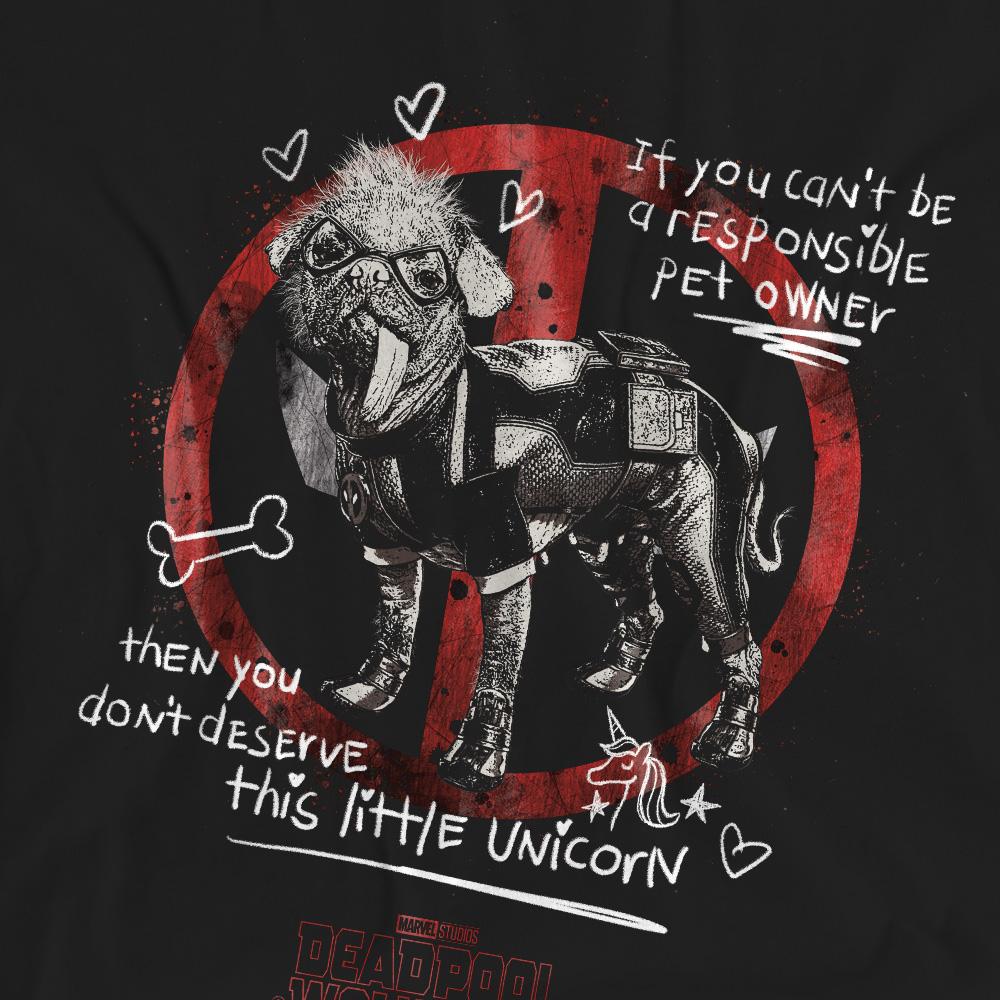 Deadpool & Wolverine Unisex Adult Dogpool Unicorn T-Shirt