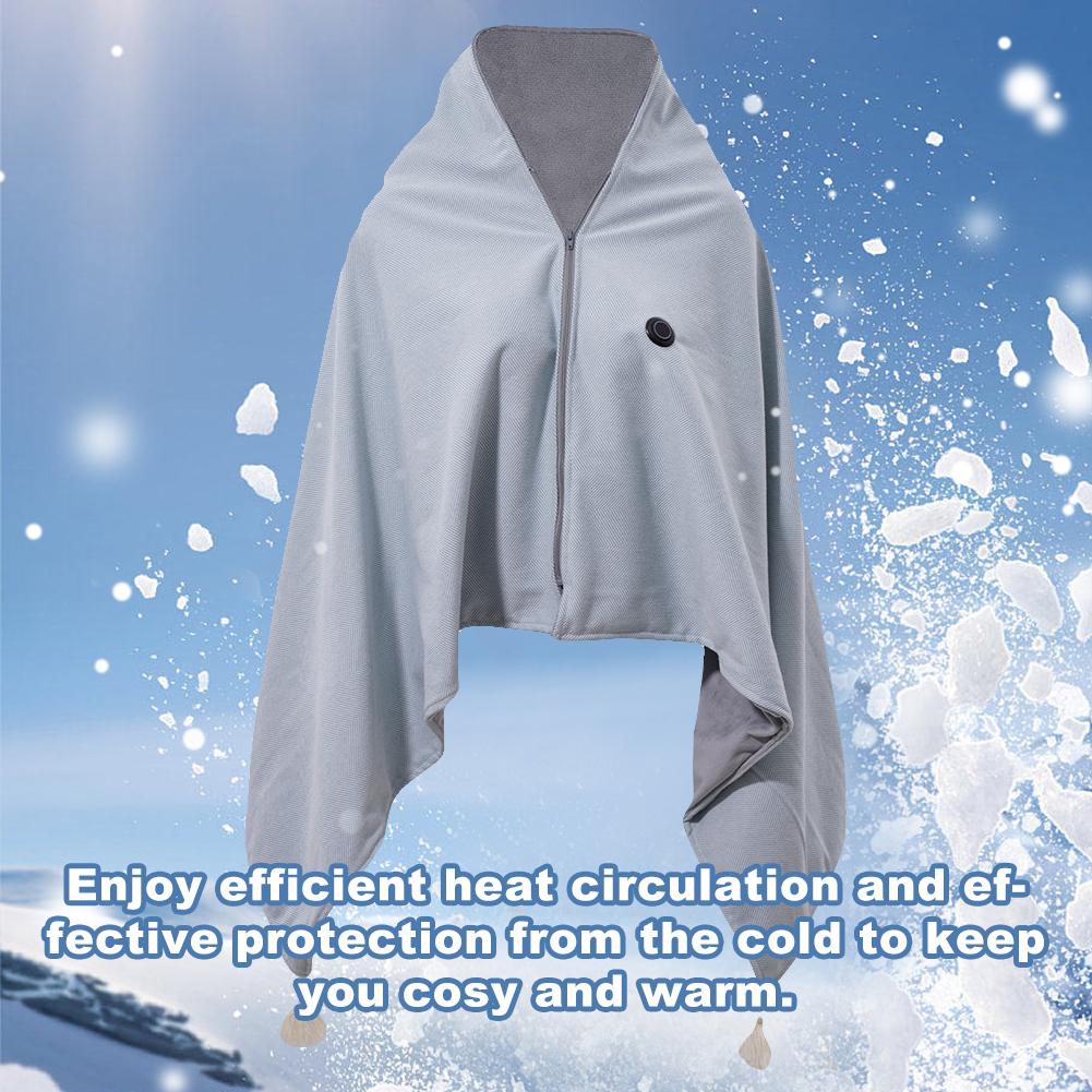 Wearable Heating Electric Blanket Shawl 3 Heating Levels USB Heated Blanket Shawl Heated Shawl for Home Office