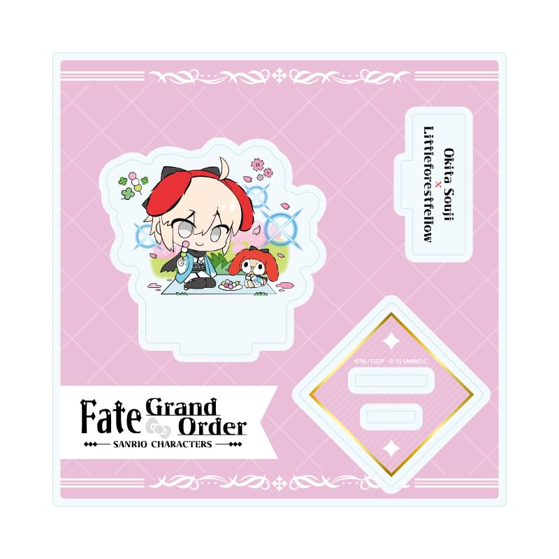 FateGrand Order x Персонажи Sanrio 21Окита Содзи x Маленький Лес Ферро [Иллюстрация-коллаборация] Акриловая подставка-пластина