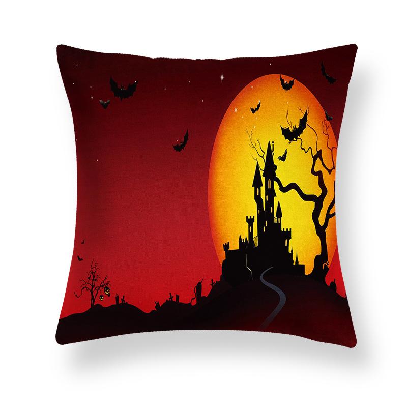 Ghost Festival Pillowcase Peach Skin Fleece Home Sofa Pillow Cushion Halloween Party Props Pillowcase Source Manufacturers