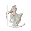 Chic Girl Sculpture Flower Holder, Resin Plant Pot for Desktop Use