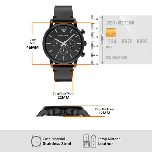 Emporio Armani AR1918 Men's Watch, Black