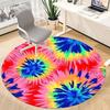 1pc Tie-Dye Pattern Office Round Area Rug, Indoor Mat Suitable ForOffice, Under Office Chairs Bedroom Living Room Home Decor, Room Deco 035
