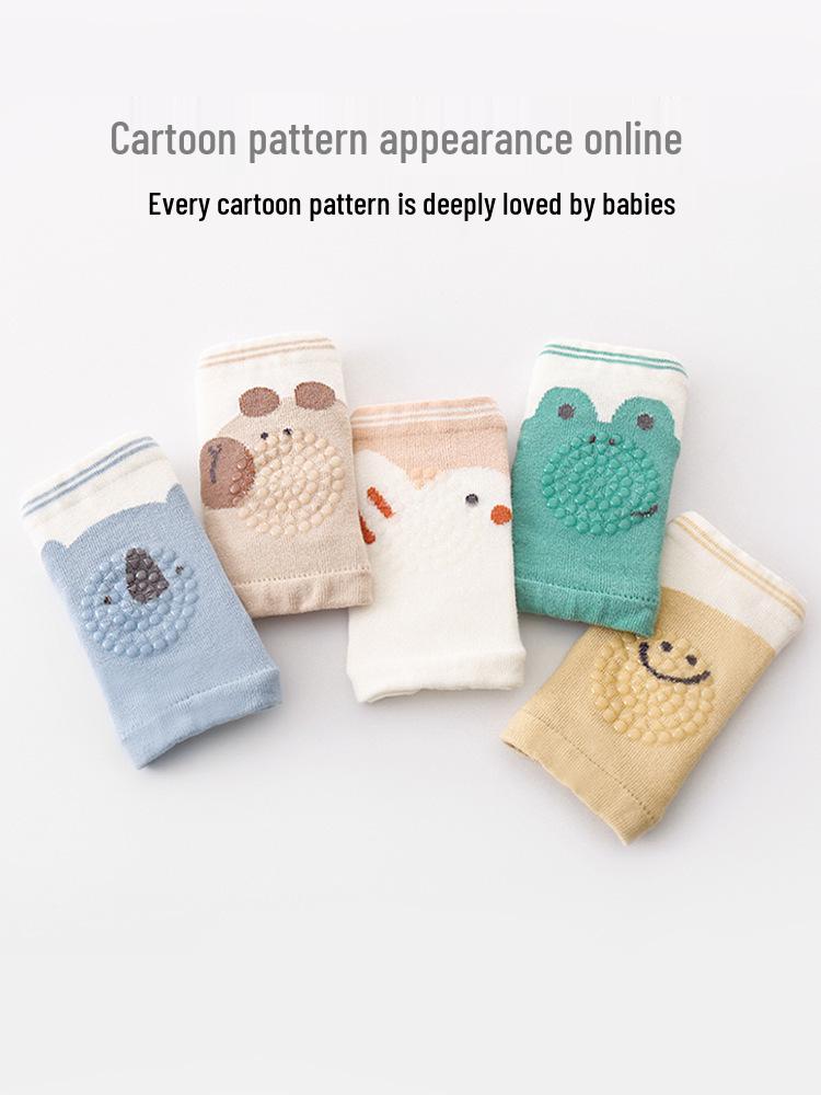 New Baby Summer Cartoon Mesh Knee Pads - Anti-Slip Breathable Crawling Socks