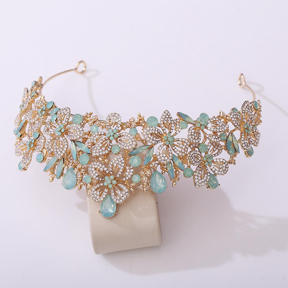 2026 Leaf Rhinestone Crown Headpiece Bridal High Atmospheric Wedding Dress Accessories Princess Hair Crown