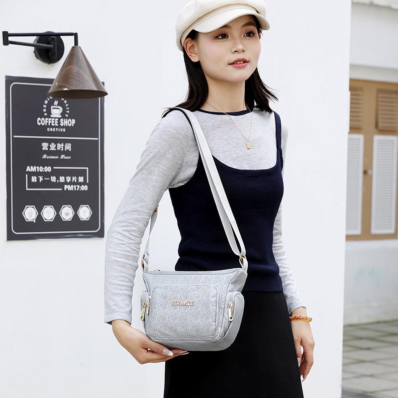 Women's Nylon Tote Bag Shoulder Bag Multi-compartment Mother Bag Lightweight Crossbody Bag