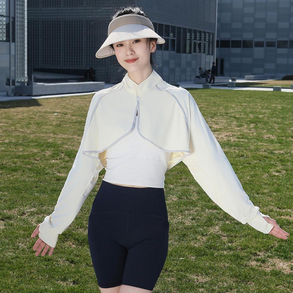 Solid Color Sunscreen Shawl Ice Silk Ice Silk Cape Creative Gift Thin Crop Top Summer Season