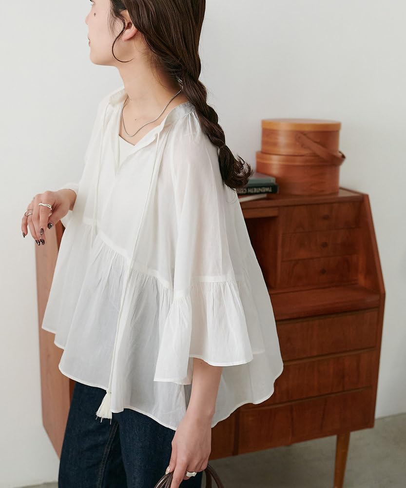 Discoat India Flared Skipper Sleeve Blouse DCZ1051304A0001 Free Size Off-White