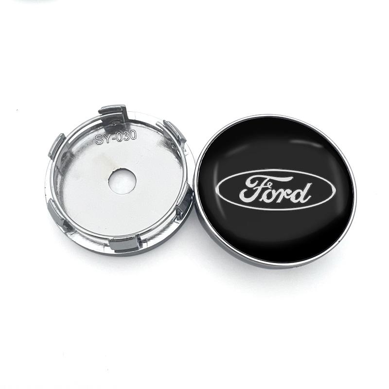 4pcs Car Wheel Center Hub Cap Logo Stickers Rim Cover Emblem Decal For Ford Fiesta MK7 Mondeo MK4 ST Focus MK1 MK2 MK3 Focus 2 3 4