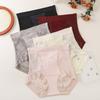 Large Size Lady Silk Antibacterial Extension Crotch Belly Lift Hip Naked Sense No Scratch Briefs
