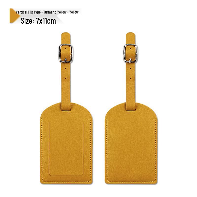 PU Leather Luggage Tag & Anti-lost Boarding Pass Holder with Logo