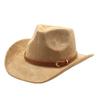 Minority Suede Top Hat Farm Style Western Cowboy Hat Men Ladies Jazz Hat