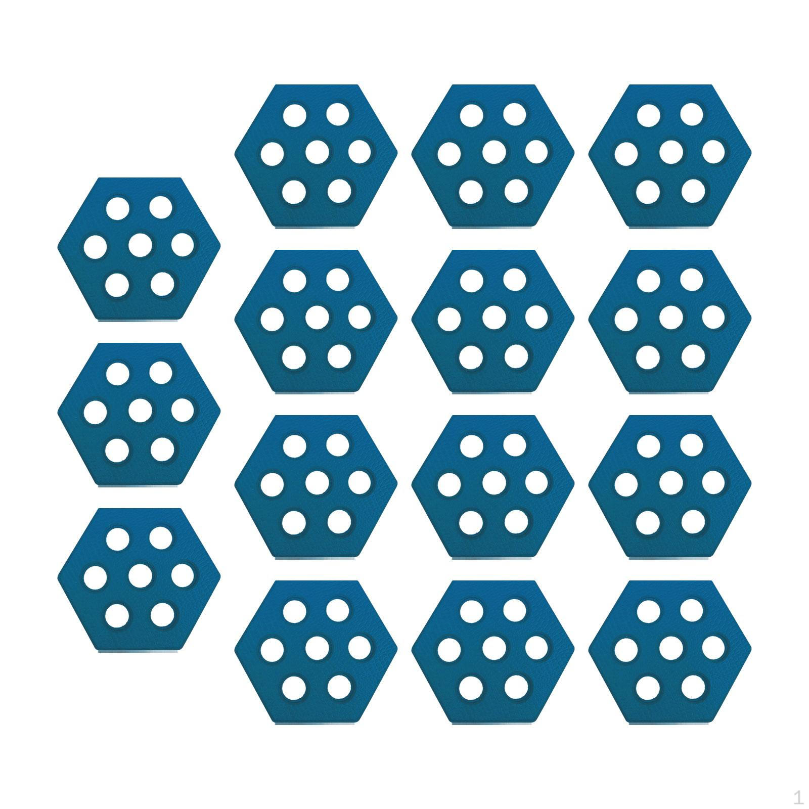 15 Hexagon Surfboard Grip Pads for Deck Traction And Stability in Water Sports синий