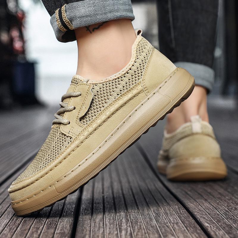 Men's Shoes Sandals Summer Work Shoes All Soft Genuine Leather Casual Walking Old-fashioned Men's Shoes Loafer