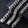 Große Größe 20/22/24CM Lange Schwere Edelstahl Armband Männer Link Kette männer Armbänder Metall armreifen Massiven Auf Hand Schmuck